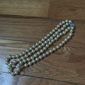 Vintage Pearls with Silver Clasp